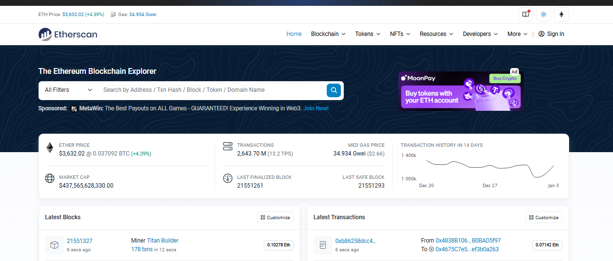 обозреватель блокчейна для эфириум