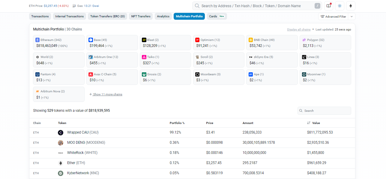 портфель мультичейн