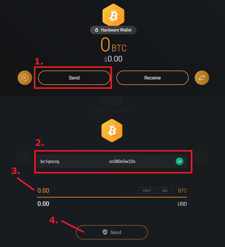 Как перевести на биткоин кошелек